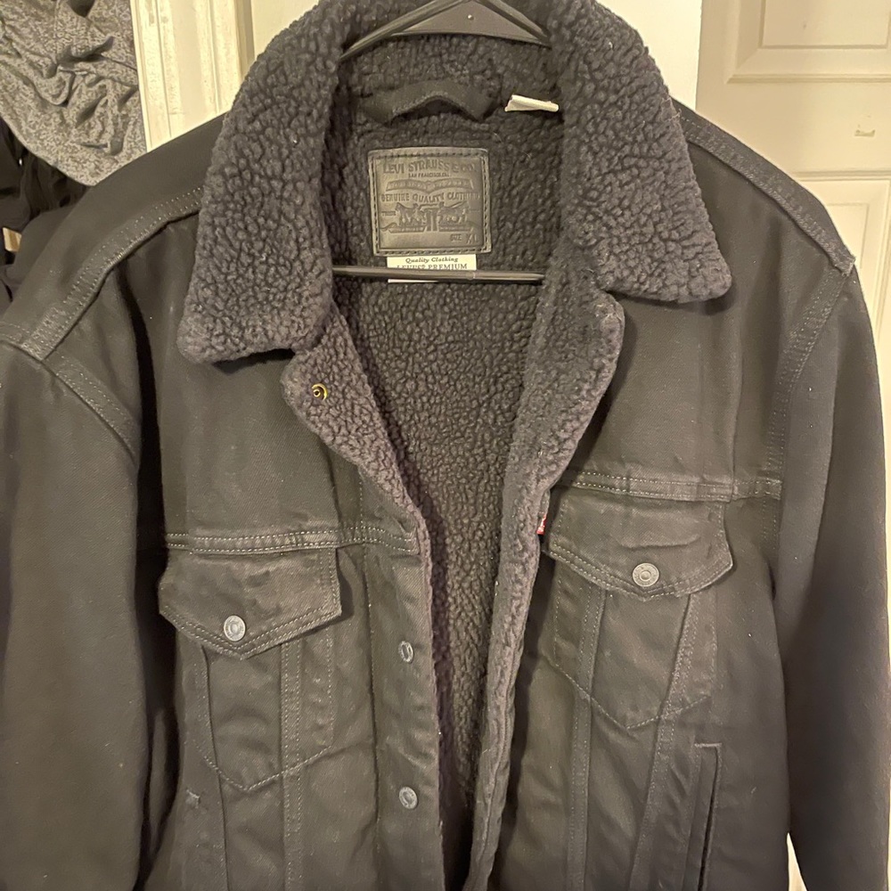 Levi fuzzy Jean jacket